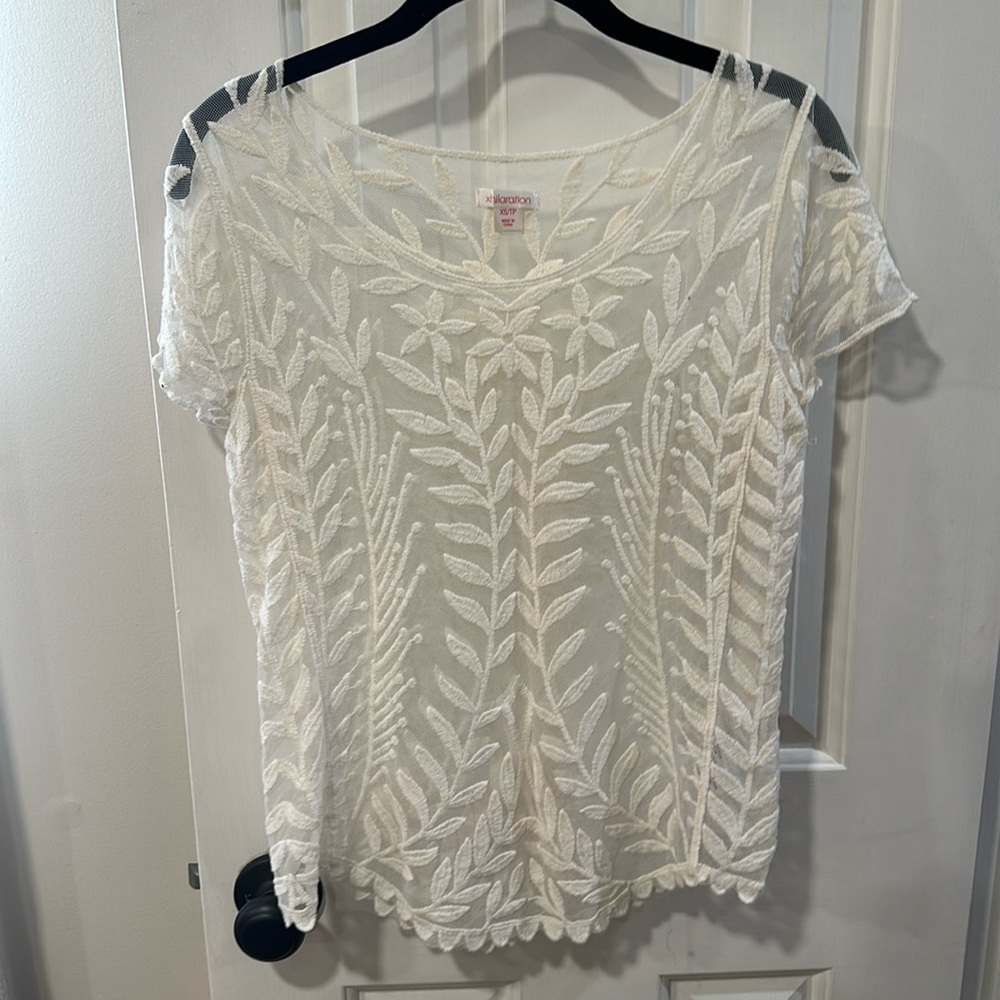 Sheer floral design top